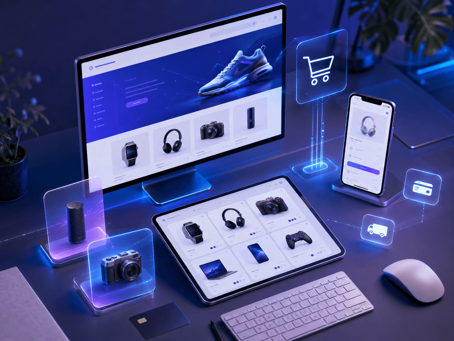 Diseño de tienda en línea profesional con catálogo de productos y proceso de compra